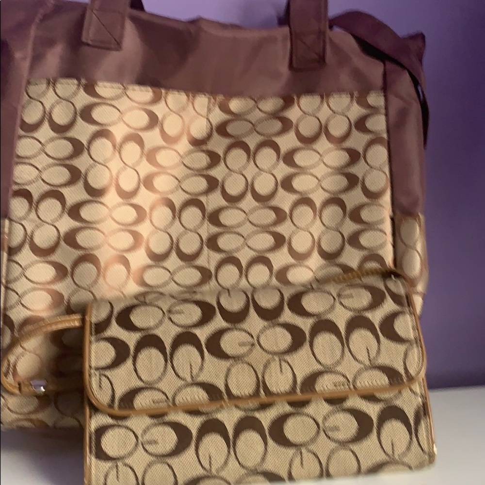 2 piece tote& clutch set